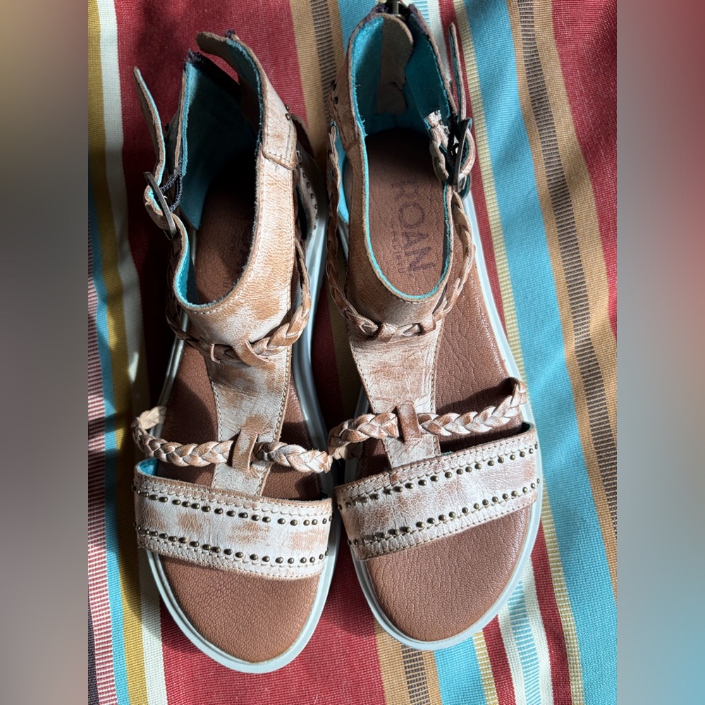 Roan by Bed Stu rustic zip back platform 6 women sandals